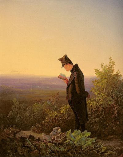 Reading the Breviary, The Evening by Carl Spitzweg